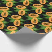 Papaya Fruchtwackelpapier Geschenkpapier (Ecke)