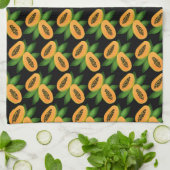 Papaya Fruchtwackelpapier Geschirrtuch (Gefaltet)
