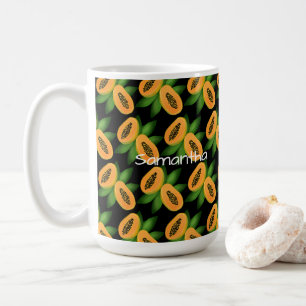 Papaya Fruchtwackelpapier Kaffeetasse