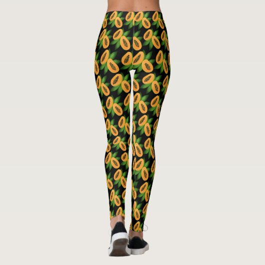 Papaya Fruchtwackelpapier Leggings (Rückseite)