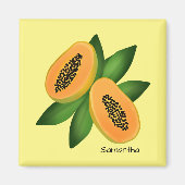 Papaya Fruchtwackelpapier Magnet (Vorne)