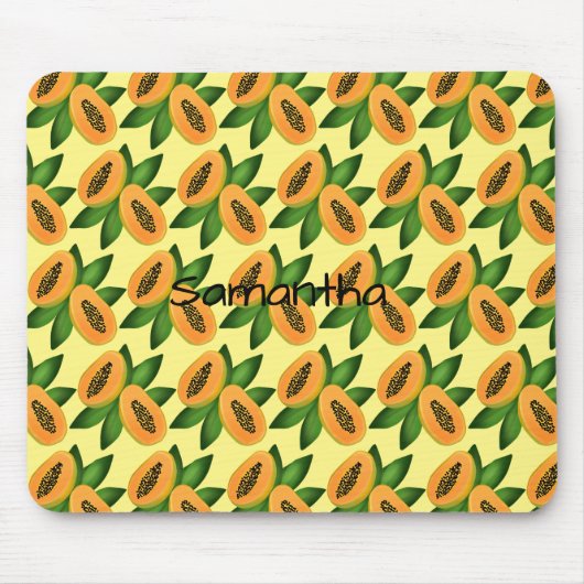 Papaya Fruchtwackelpapier Mousepad (Vorne)