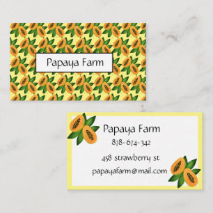 Papaya Fruchtwackelpapier Visitenkarte
