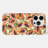 Papaya Fruit Watercolor Case-Mate iPhone Hülle (Rückseite (Horizontal))