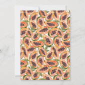 Papaya Fruit Watercolor Custom Stationery Einladung (Rückseite)