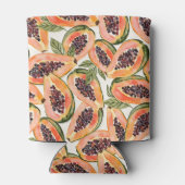 Papaya Fruit Watercolor Dosenkühler (Rückseite)