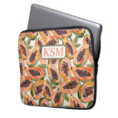 Papaya Fruit Watercolor Laptopschutzhülle (Vorderseite Links)