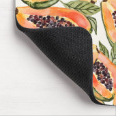 Papaya Fruit Watercolor Mousepad (Ecke)
