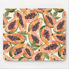 Papaya Fruit Watercolor Mousepad