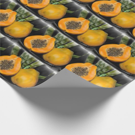 Papaya Gecko Geschenkpapier (Ecke)