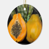 Papaya Gecko Keramik Ornament (Links)