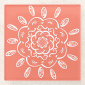 Papaya Glasuntersetzer (Vorderseite)