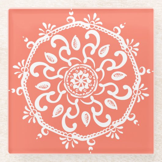 Papaya Glasuntersetzer (Vorderseite)