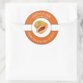 Papaya Jam Label Runder Aufkleber (Tasche)