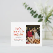 Papaya lasst uns versuchen, dies nochmal ändern da ankündigungspostkarte (Stehend Vorderseite)