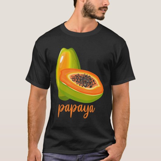 Papaya Lover Veganen Sommerfrüchte T-Shirt (Vorderseite)