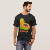 Papaya Lover Veganen Sommerfrüchte T-Shirt (Vorne ganz)