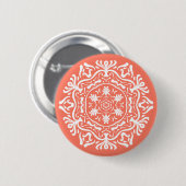 Papaya Mandala Button (Vorne & Hinten)