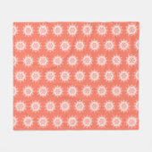Papaya Mandala Fleecedecke (Vorderseite (Horizontal))