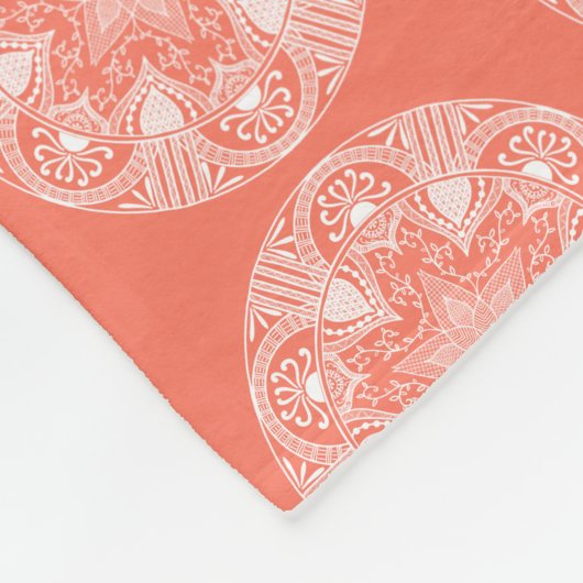 Papaya Mandala Fleecedecke (Ecke)