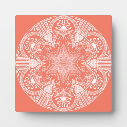 Papaya Mandala Fotoplatte (Vorderseite)