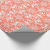 Papaya Mandala Geschenkpapier (Ecke)