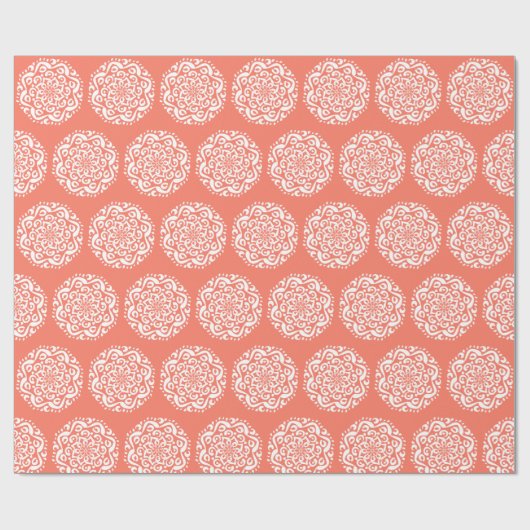 Papaya Mandala Geschenkpapier (Flach)