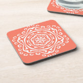 Papaya Mandala Getränkeuntersetzer (Linke Seite)