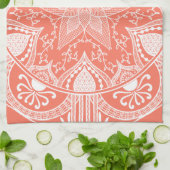 Papaya Mandala Handtuch (Gefaltet)