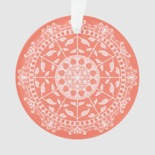 Papaya Mandala Ornament