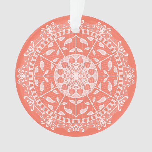 Papaya Mandala Ornament (Vorderseite)
