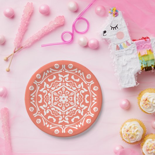 Papaya Mandala Pappteller (Party)