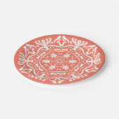 Papaya Mandala Pappteller (Schrägansicht)