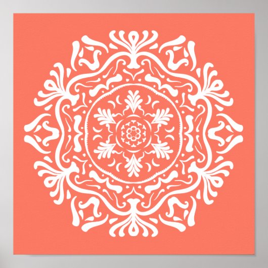 Papaya Mandala Poster (Vorne)