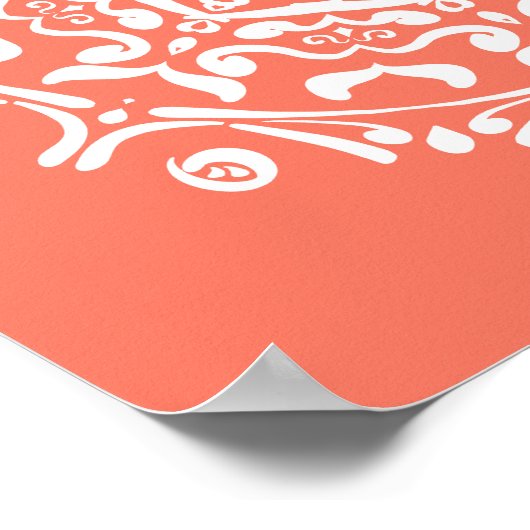 Papaya Mandala Poster (Ecke)