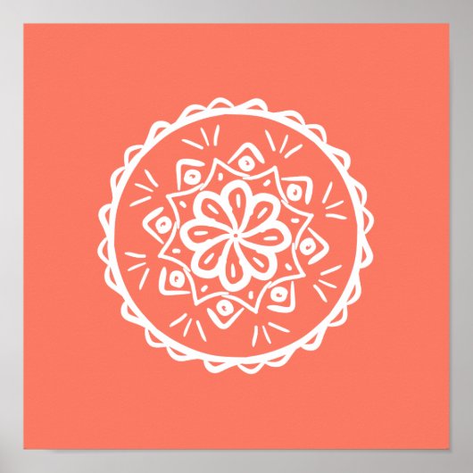 Papaya Mandala Poster (Vorne)