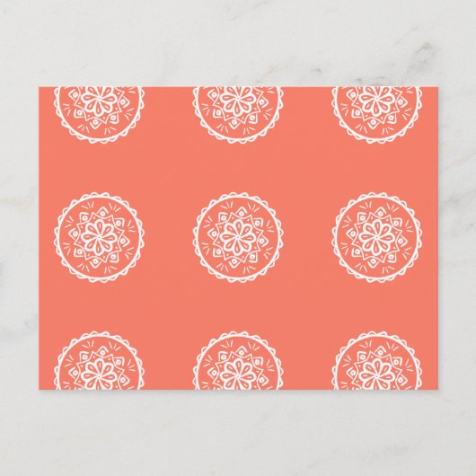 Papaya Mandala Postkarte (Vorderseite)
