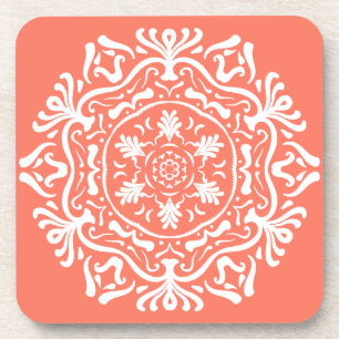 Papaya Mandala Untersetzer