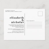 Papaya | Moderne Hochzeitserklärung Postkarte (Rückseite)