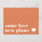 Papaya | Moderne Hochzeitserklärung Postkarte (Vorderseite)