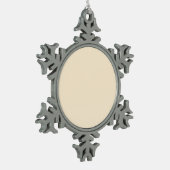 Papaya-Peitsche Schneeflocken Zinn-Ornament (Links)