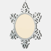 Papaya-Peitsche Schneeflocken Zinn-Ornament (Rechts)