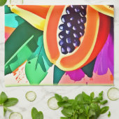 Papaya-Pop in Scheiben Geschirrtuch (Gefaltet)