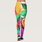 Papaya-Pop in Scheiben Leggings (Rückseite)
