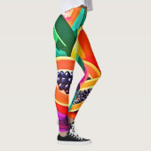 Papaya-Pop in Scheiben Leggings (Rechts)
