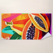 Papaya-Pop in Scheiben Strandtuch (Vorderseite)