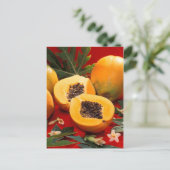 Papaya Postkarte (Stehend Vorderseite)