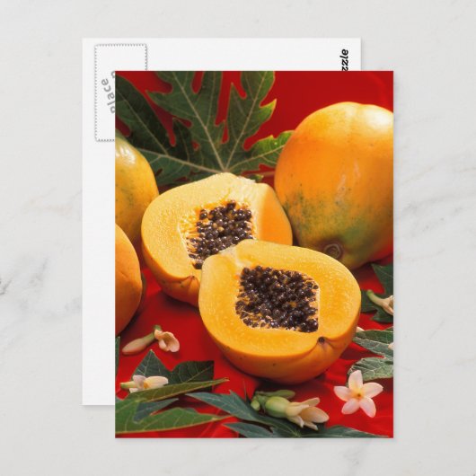 Papaya Postkarte (Vorne/Hinten)