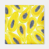 Papaya-Scheiben-Aquarell Magnet (Vorne)