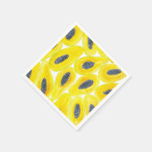 Papaya-Scheiben-Aquarell Serviette (Ecke)